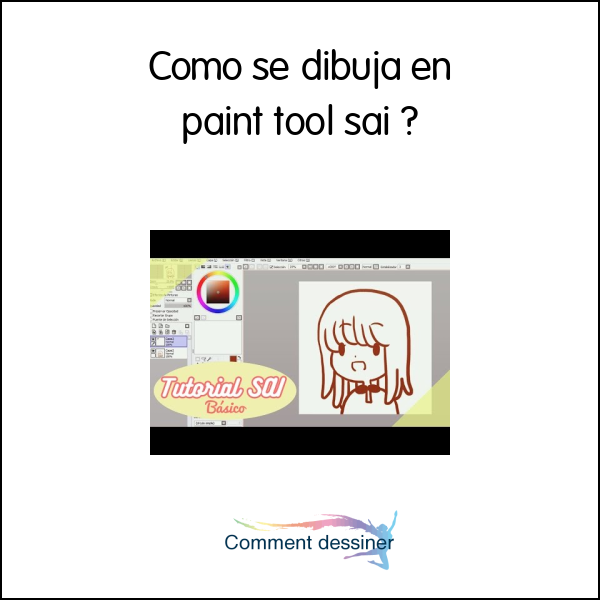 Como se dibuja en paint tool sai